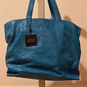 Blue hobo bag